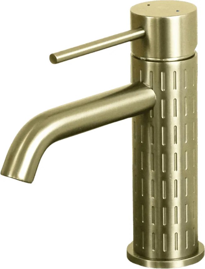 Luisa bateria miedziana umywalkowa niska szczotkowane złoto