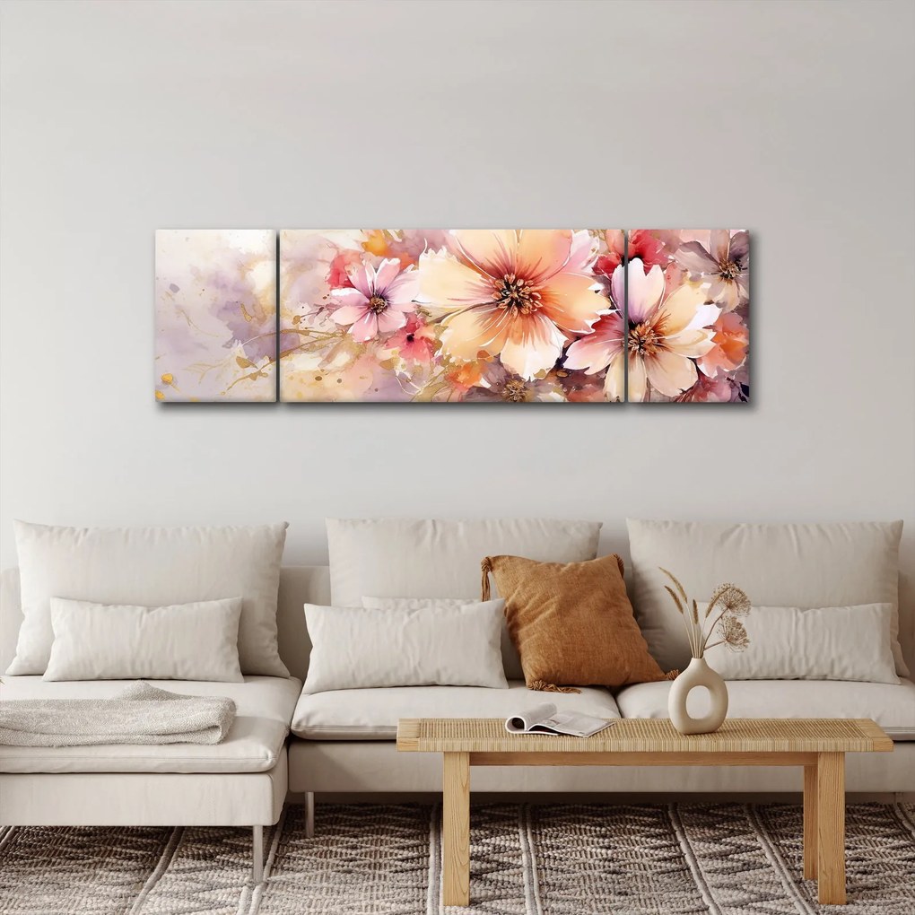 Obraz - Kwiaty (170x50 cm)