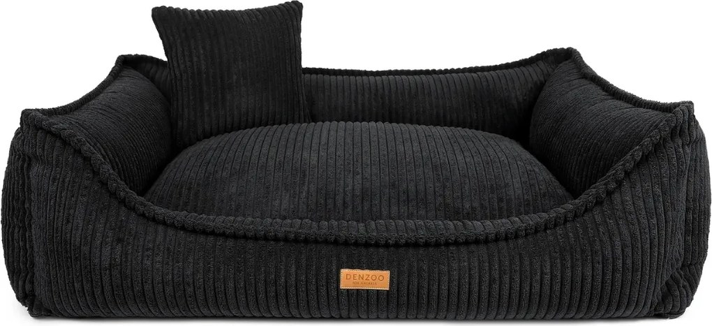 Czarne legowisko dla psa i kota Milano - ortopedyczne