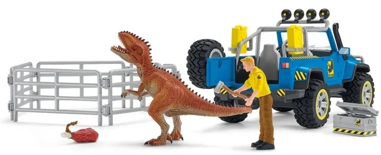 Schleich 41464 Wóz terenowy z wybiegiem zewnętrznym dla dinozaura