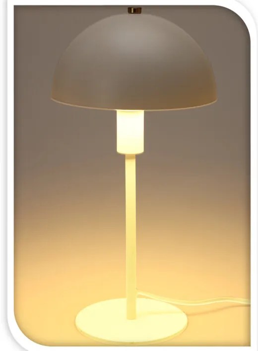 Metalowa lampka na stół, grzybek, 18 x 36 cm