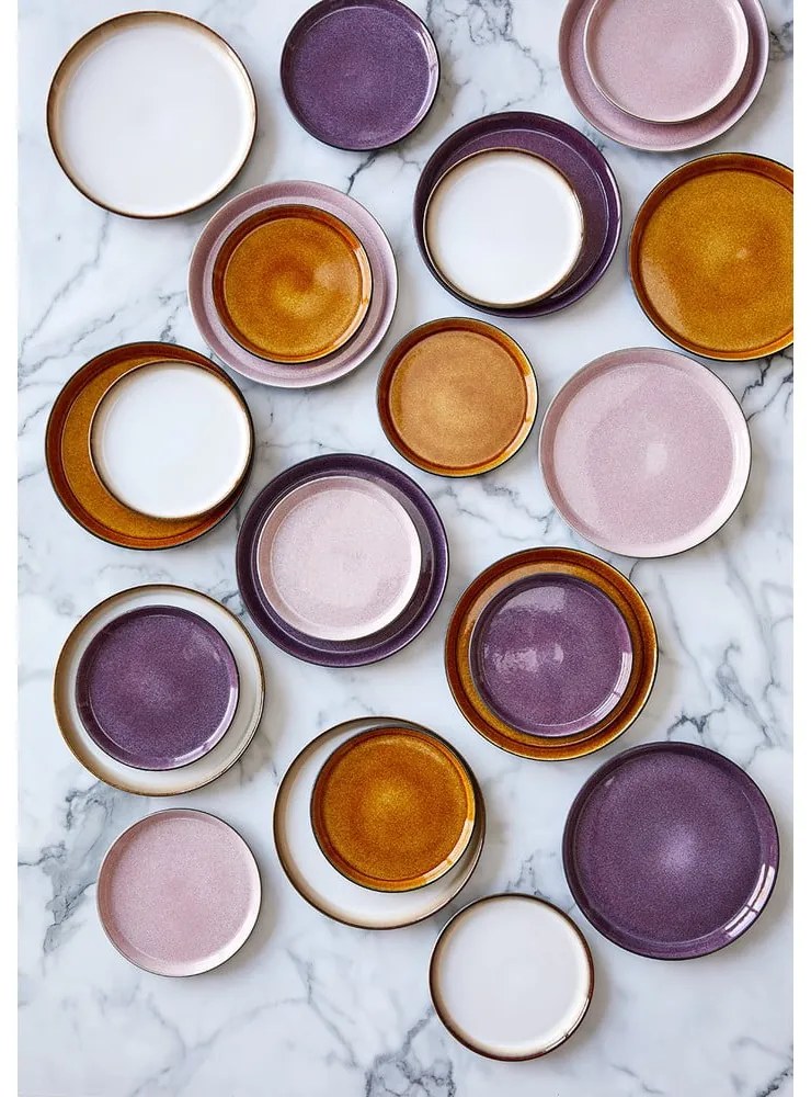 Czarna/fioletowa kamionkowa miska Gastro Black/Purple – Bitz