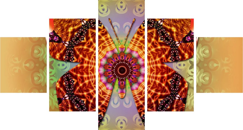 Obraz - Etno motyl (125x70 cm)