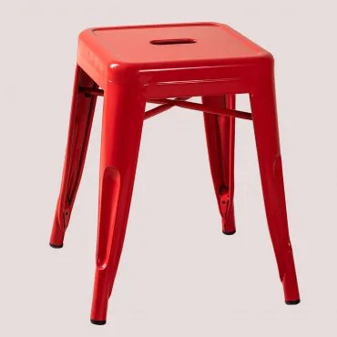 Niski Stołek 45 Cm Sztaplowany Ze Stali Lix Czerwony - Sklum
