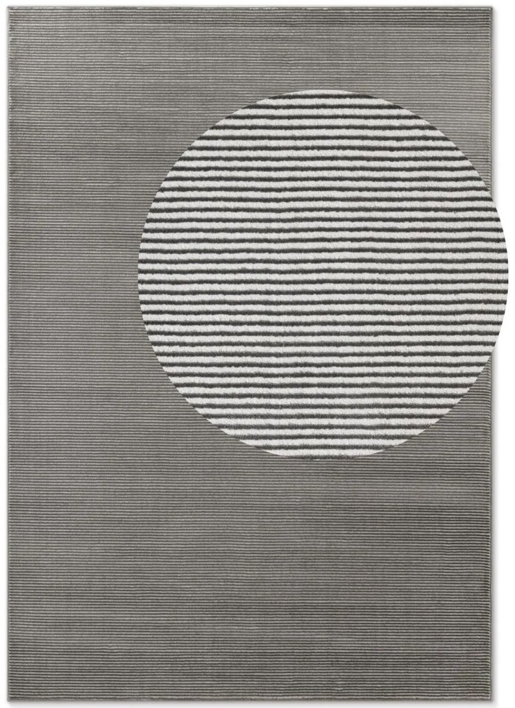 Dywan nowoczesny Perles paseczki antracytowo-kremowe 200 cm x 280 cm