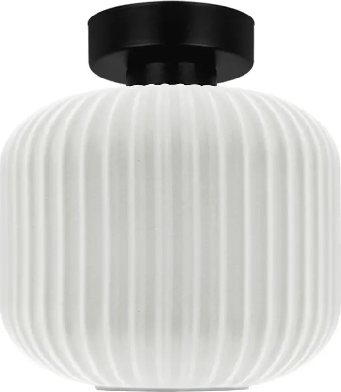 Lampa sufitowa ze szklanym kloszem biała L4-R09