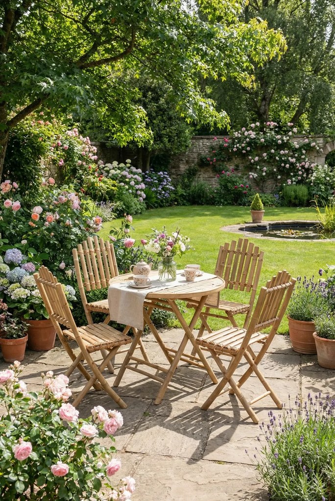 Zestaw mebli ogrodowych z bambusa G7-K72