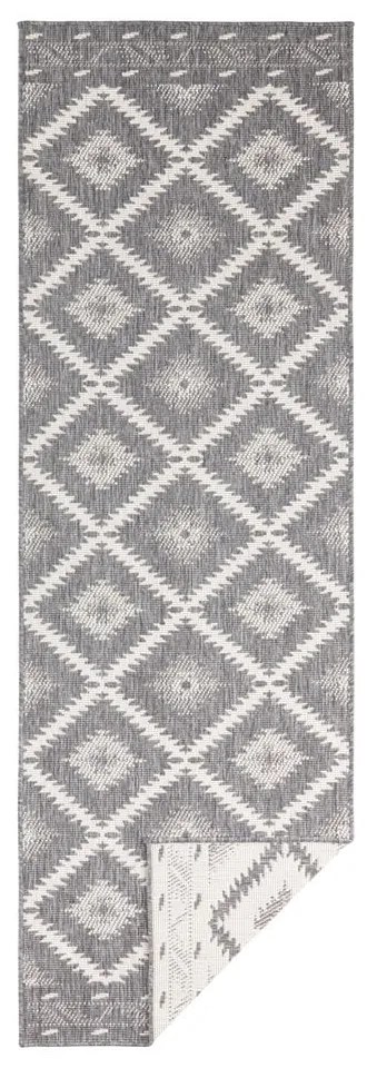 Szaro-kremowy chodnik odpowiedni na zewnątrz NORTHRUGS Malibu, 80x250 cm