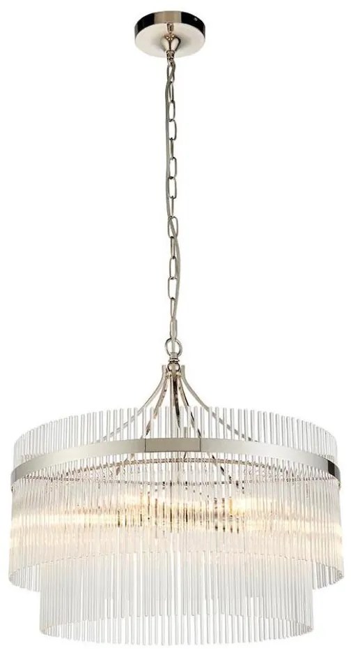 Endon 104112 - Żyrandol na łańcuchu MARIETTA 5xE14/7W/230V błyszczący chrom/przezroczysty