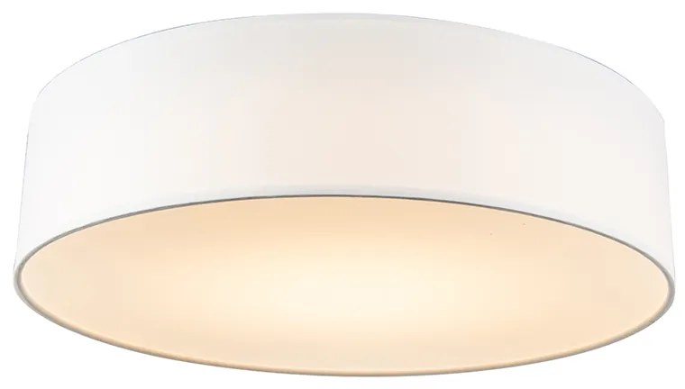 Lampa sufitowa biała 40 cm zLED - Drum LED Nowoczesny Oswietlenie wewnetrzne