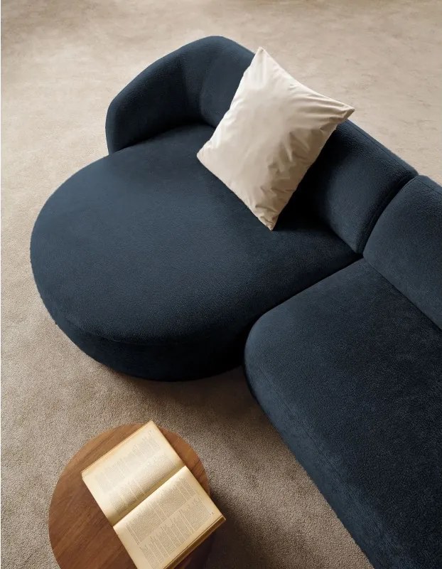 Narożnik NOBO Lewostronny system modułowy tkanina DressME 05 Niebieski