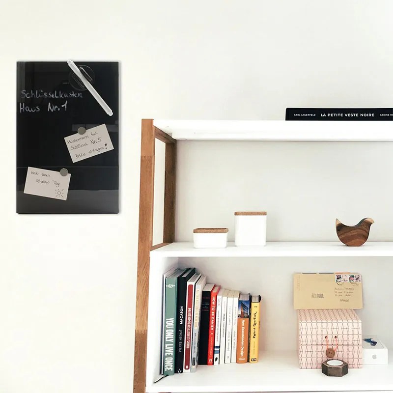 Skrzynka na klucze KEY GLASS, na 8 kluczy, czarna