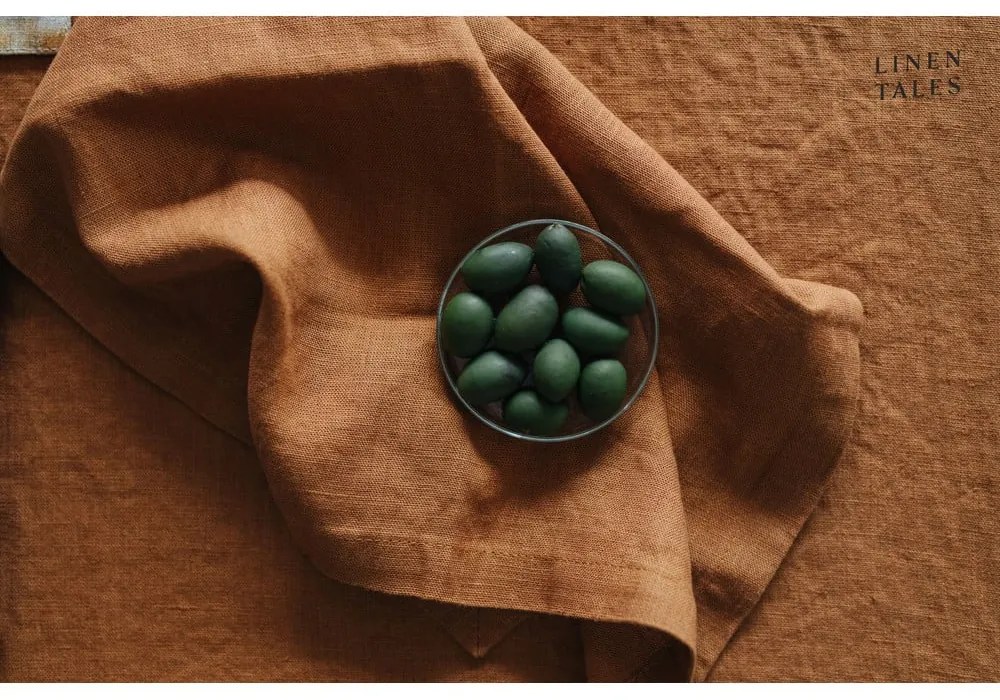 Lniana poszewka na poduszkę 40x40 cm Hazelnut – Linen Tales