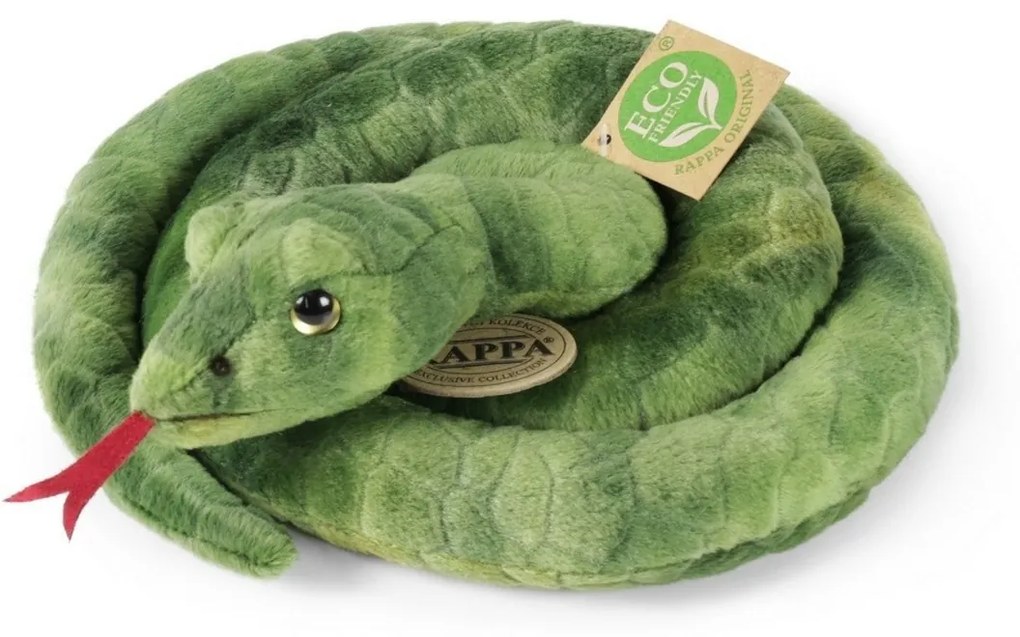 Rappa Pluszowy wąż zielony 90 cm ECO-FRIENDLY