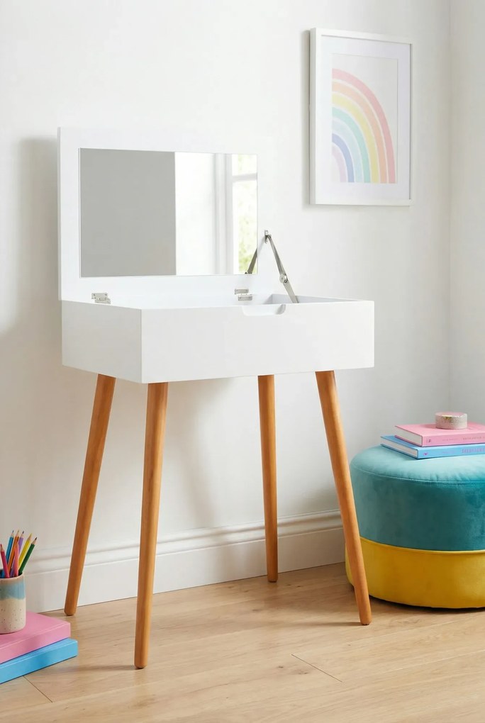 Skandynawska toaletka wąska z chowanym lustrem R2-S17