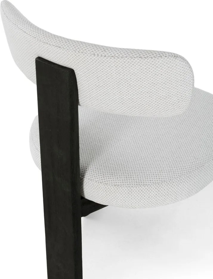 Czarne/jasnoszare tapicerowane krzesła zestaw 2 szt. Nadia – MOME