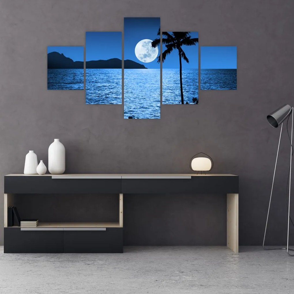 Obraz - Księżyc nad poziomem morza (125x70 cm)