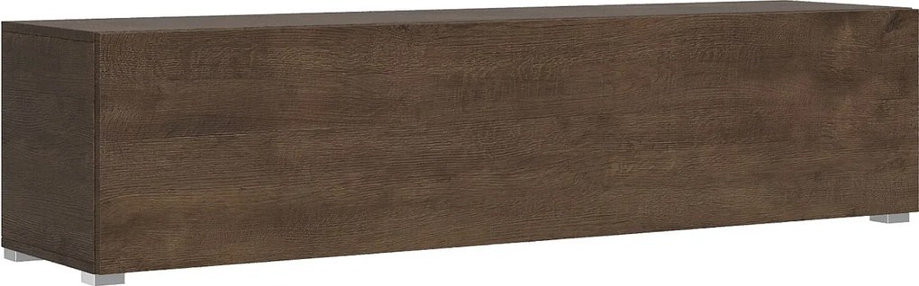 Stolik pod telewizor z opuszczanym blatem i systemem zarządzania kablami szer. 173,6 cm wys. 40 cm gł. 39,2 cm z nóżkami z orzecha włoskiego