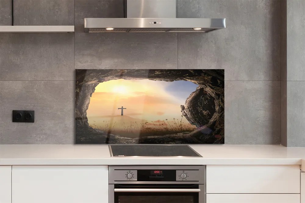 Szklany Panel Symbol Wiary: Święty Krzyż