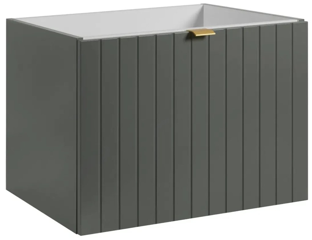 Szafka pod umywalkę HARMO 60 cm szaro-zielony półmat KROFAM