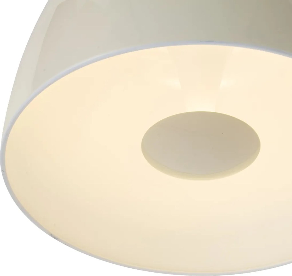 Lampa sufitowa retro beżowa z białym wnętrzem, z 3-stopniowym ściemnianiem LED - Vera