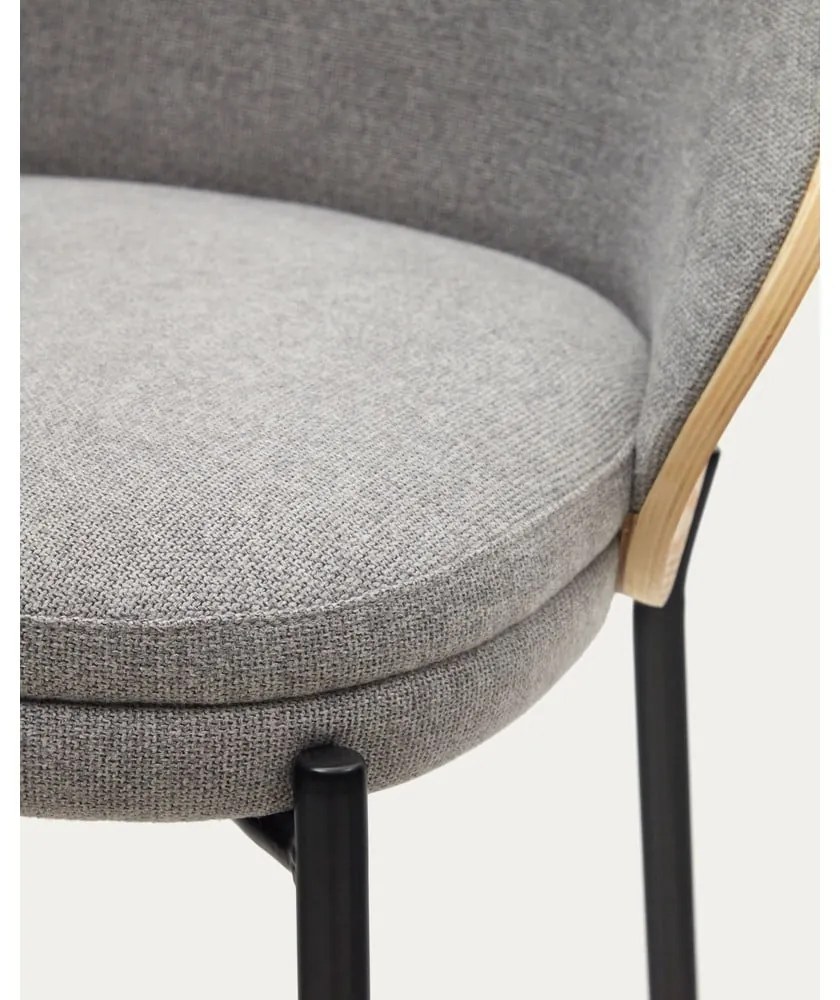 Szaro-naturalny hoker (wysokość siedziska 77 cm) Eamy – Kave Home