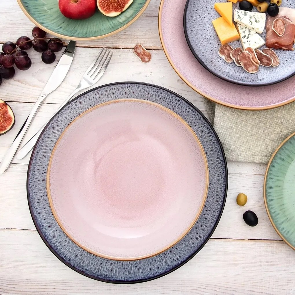 Orion Zestaw płytkich talerzy ceramicznych Glazefioletowy 27 cm, szt.