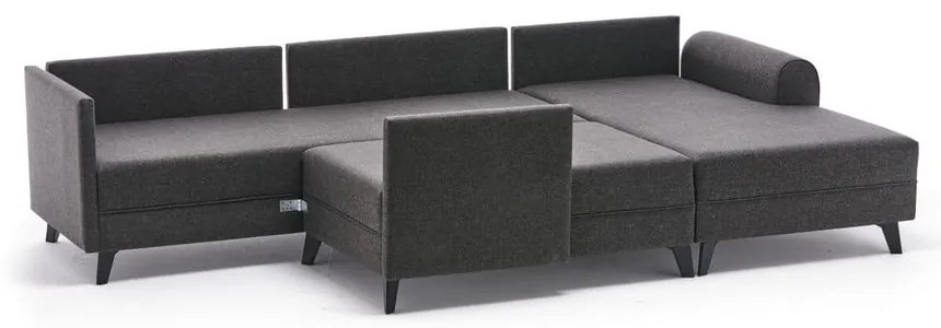 Antracytowy narożnik (w kształcie litery U) Belen – Balcab Home