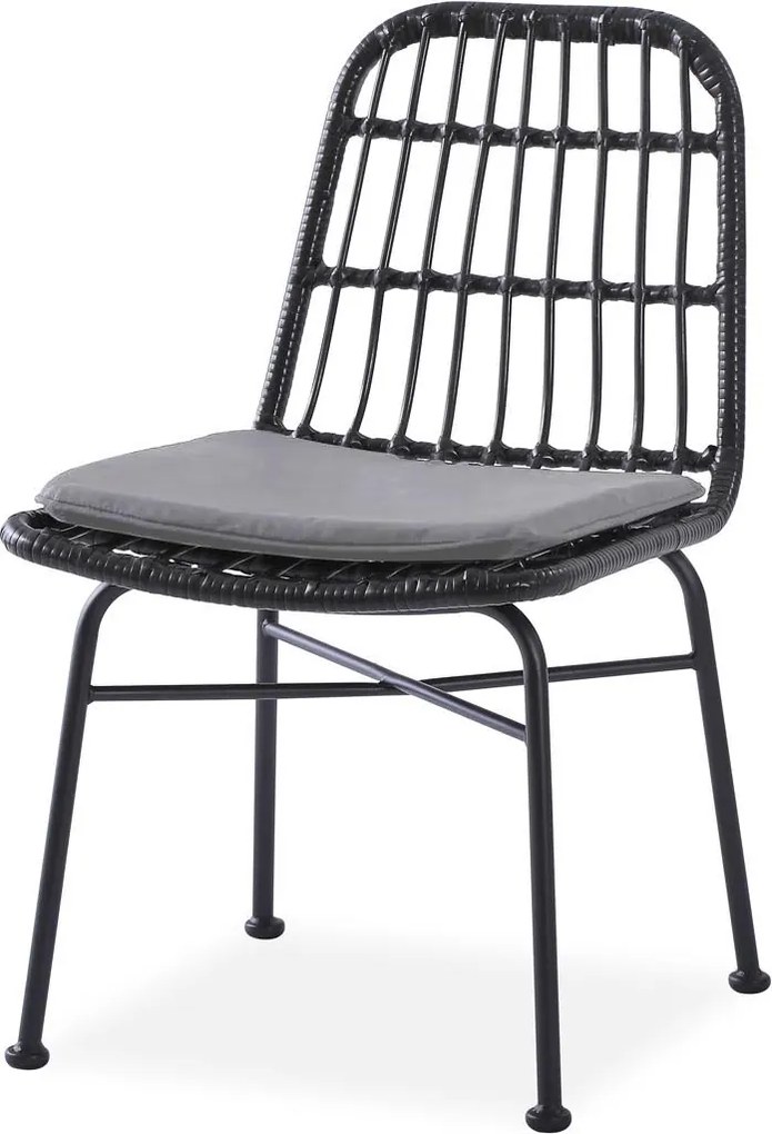 Krzesło z rattanu na metalowych nogach K401