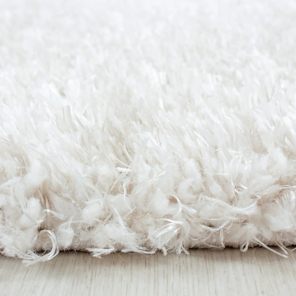Dywan shaggy poliestrowy Brilliant latte koło 200 cm x 200 cm