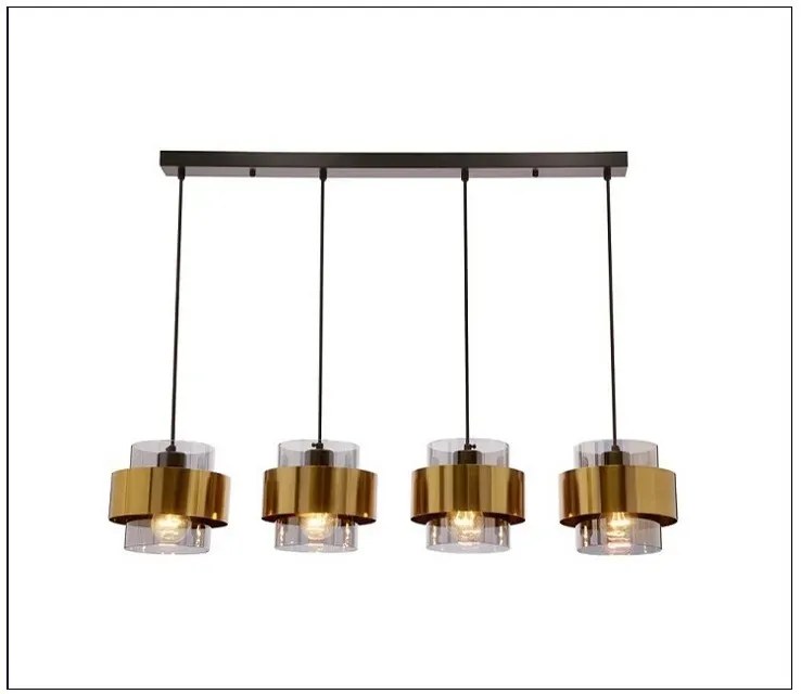 Lampa wisząca z czterema kloszami ze zmienną wysokością - V100 K8-F24