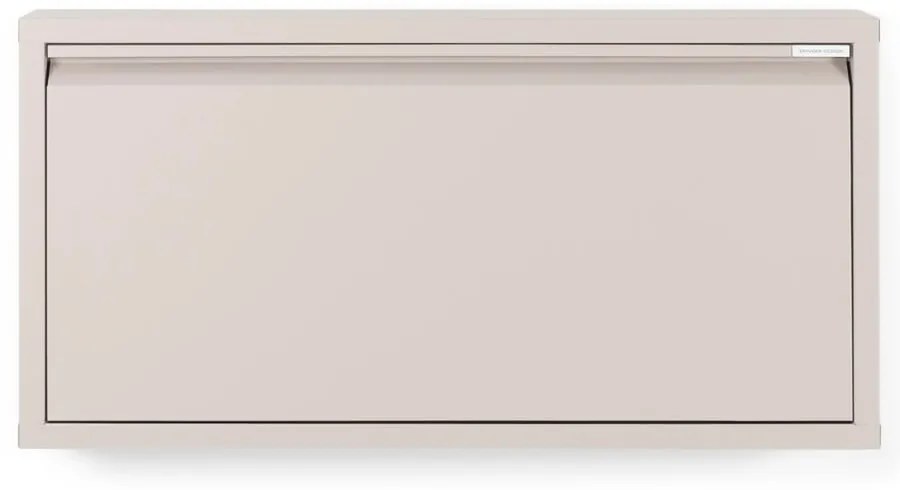 Szarobrązowa metalowa uchylna szafka na buty 75x37,5x12,5 cm Billy – Spinder Design