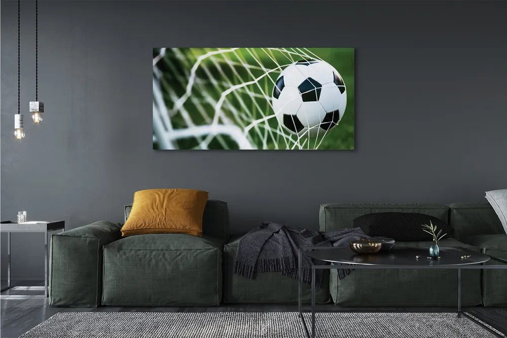 Zdjęcie na płótnie Piłka W Świetle Bramki
