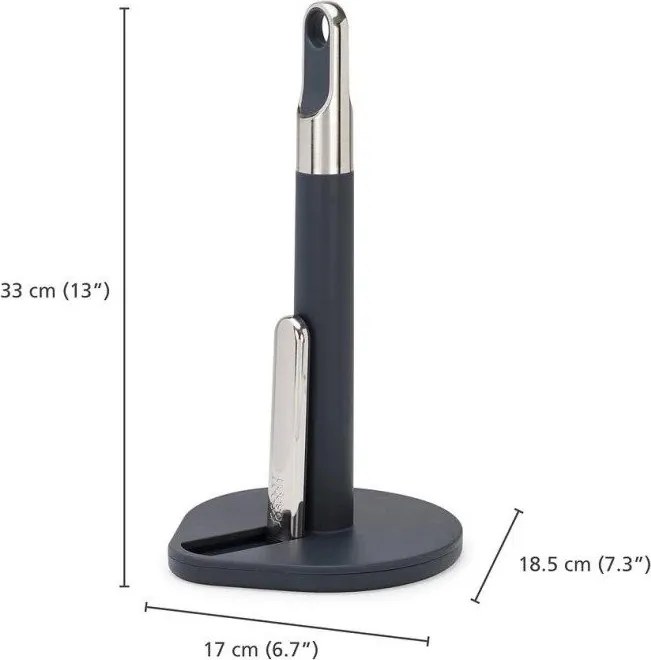 Ciemnoszary plastikowy stojak na ręczniki papierowe Hold – Joseph Joseph
