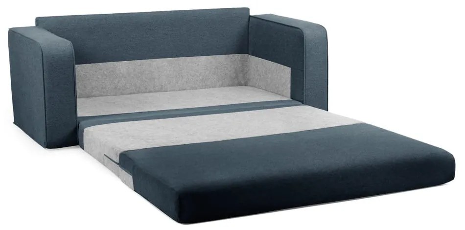 Niebieska rozkładana sofa 160 cm Come – Bobochic Paris