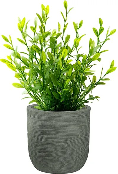 Wazon z żywicy cylindrycznej Raffaello Verde 35x34 cm do roślin doniczkowych i ogrodowych