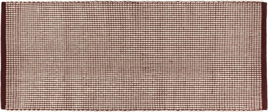 Bordowy/w naturalnym kolorze wełniany chodnik tkany ręcznie 80x170 cm Talo – noo.ma