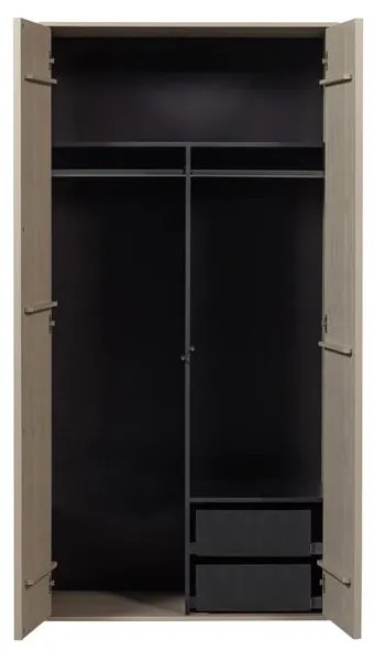 Kremowa szafa modułowa z litego drewna sosnowego 250x200 cm Daily – vtwonen