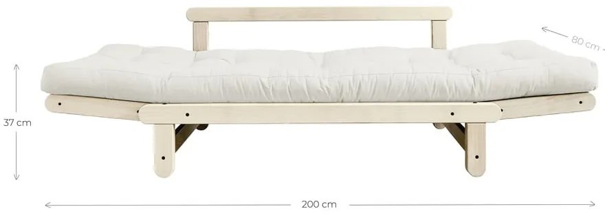 Sofa rozkładana z niebieskozielonym pokryciem Karup Design Beat Natural