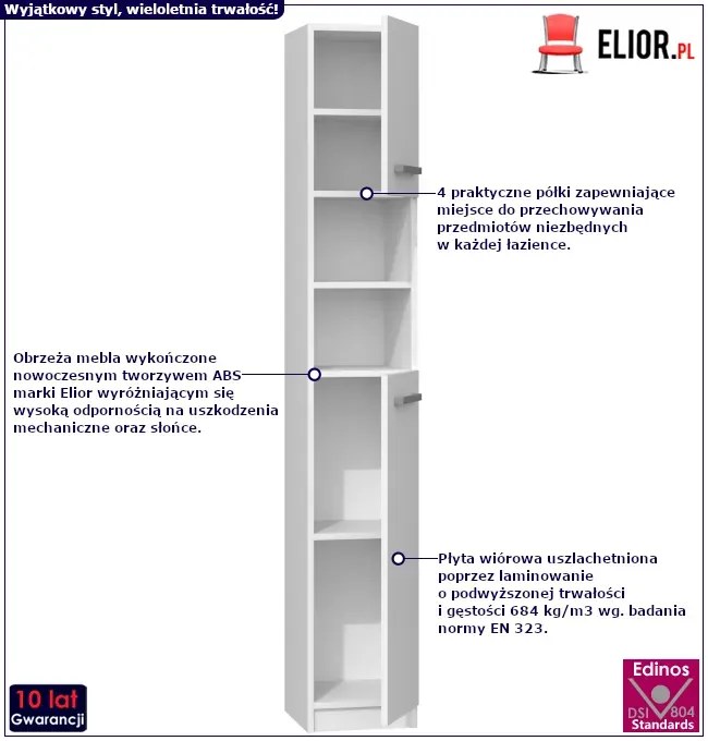 Biała nowoczesna szafka łazienkowa N9-G26