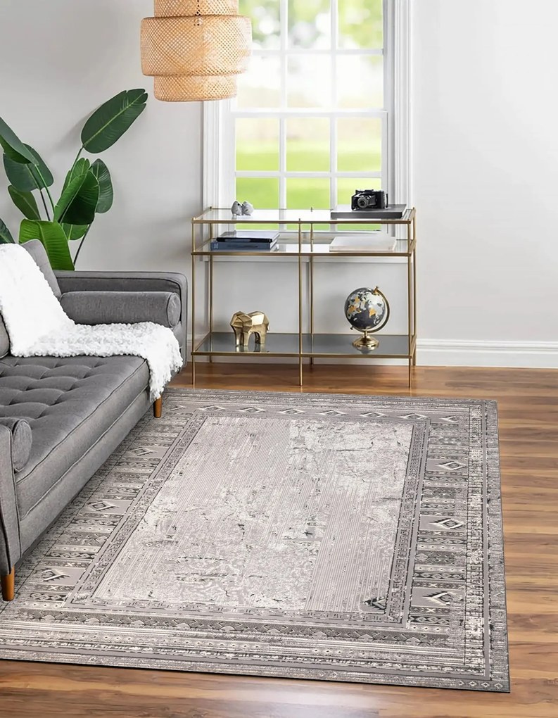 Dywan vintage Beyond skandynawski szary 80 cm x 150 cm
