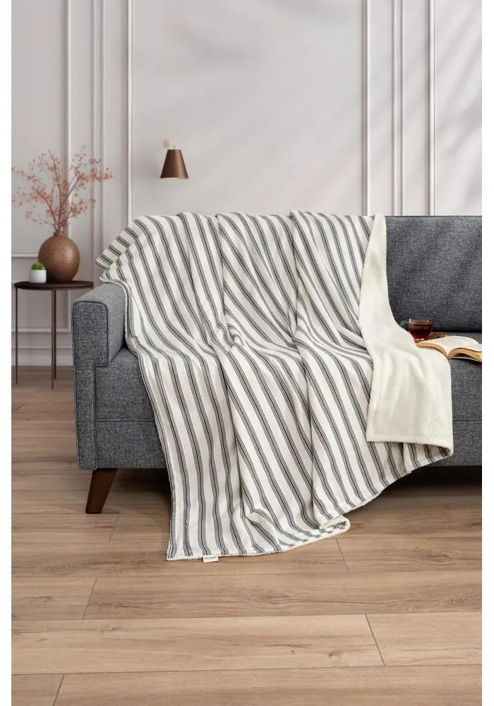 Biało-antracytowy koc 150x190 cm Soren Wellsoft – Mijolnir