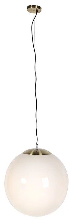 Inteligentna skandynawska lampa wisząca złota z opalowym szkłem 50 cm z WiFi A60 - Ball 50