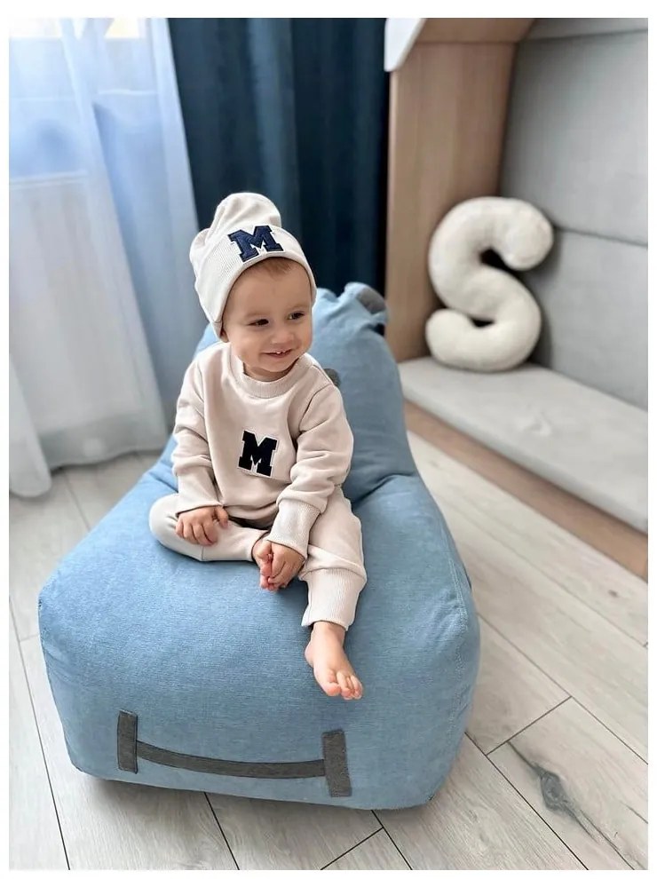 Niebieski dziecięcy worek do siedzenia Hippo – The Brooklyn Kids