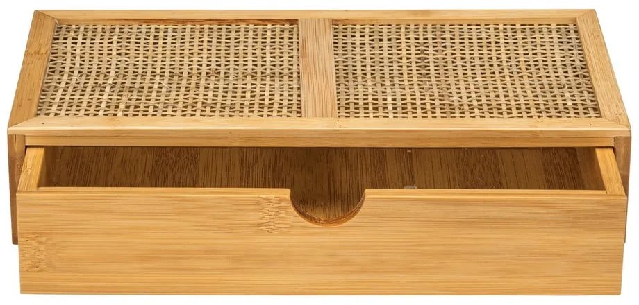 Bambusowy organizer łazienkowy Wenko Allegre, 28x6 cm