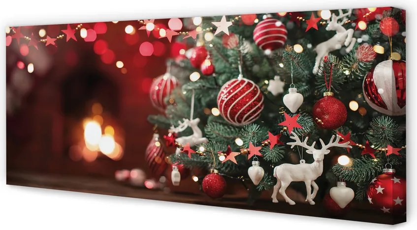 Zdjęcie na płótnie Bombki i Choinka