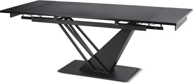 Stół Rozkładany Prostokątny REX 160-220 cm Czarny do Jadalni Nowoczesny Loft