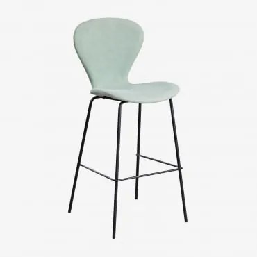 Na Wysokim Stołku. ↑75 Cm & Czarny & Tkaniny Celadón & Tela - Sklum