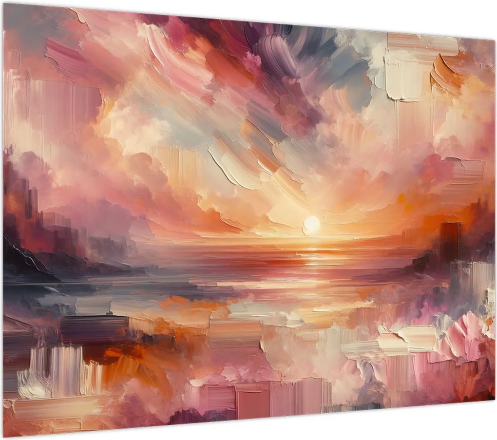 Obraz na szkle - Malowane zorze (70x50 cm)
