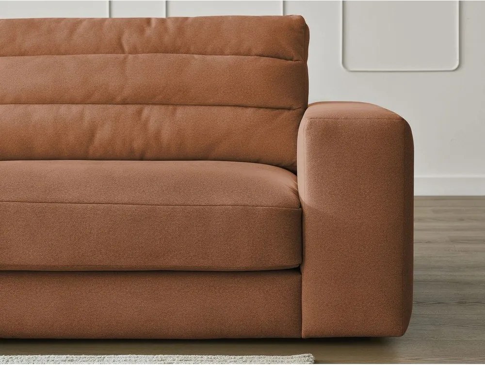 Pomarańczowy aksamitny narożnik (lewostronny/z szezlongiem) Sierra – Bobochic Paris